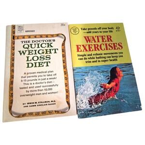 Lot 2 Vintage 1968 Weight Loss Pamphlets Water Exercise Quick Guide